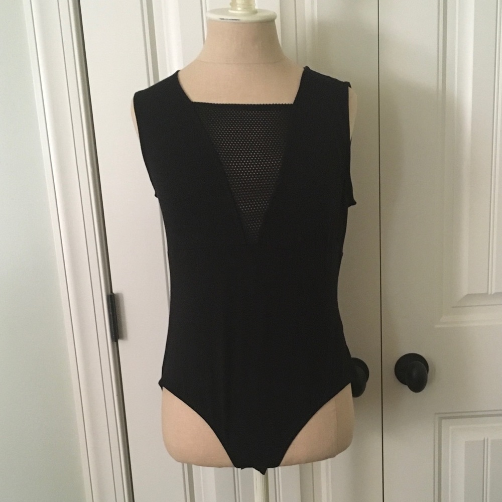 New Sleeveless Black Bodysuit